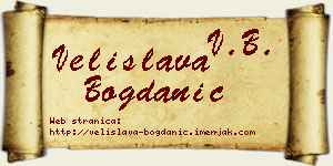 Velislava Bogdanić vizit kartica